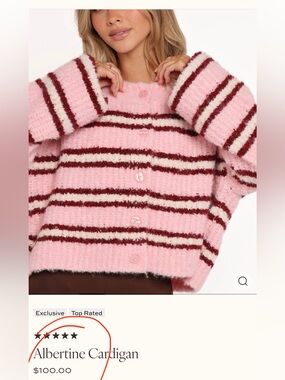 Petal & Pup Pink Striped Button-Front Cardigan